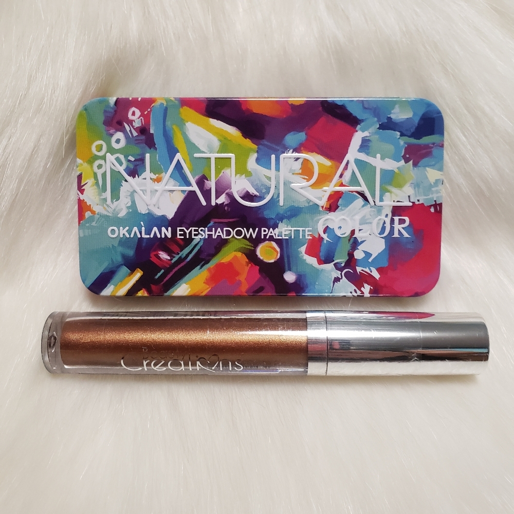 Nudes eyeshadow and lipgloss gift set. Gift basket. - Picture 5 of 15
